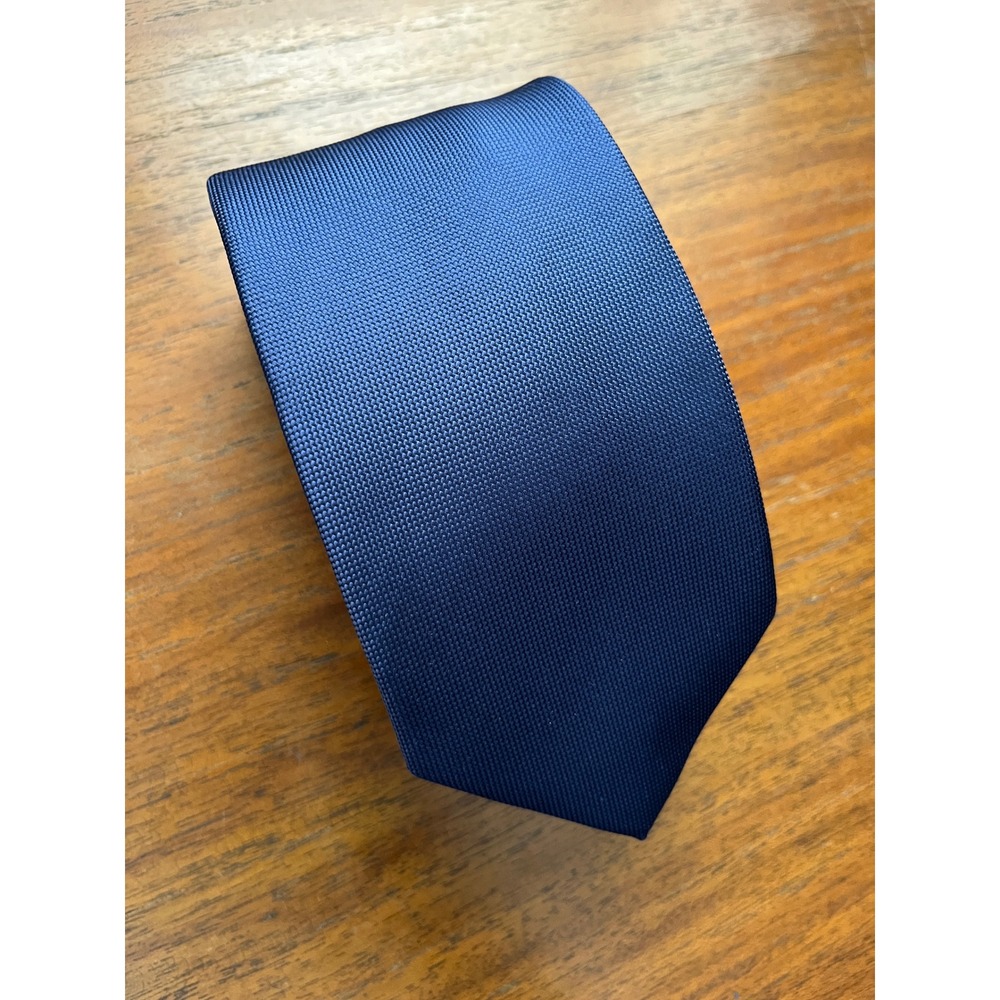 Bespoke New York Navy Blue Textured Solid Tie